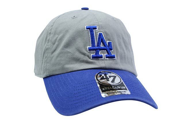 '47 LOS ANGELES DODGERS '47 CLEAN UP CAP(GREY×ROYAL)フォーティーセブン/アジャスターキャップ/ロサンゼルスドジャース/メンズ/レディース/シンプル/男女兼用/サイズ調節