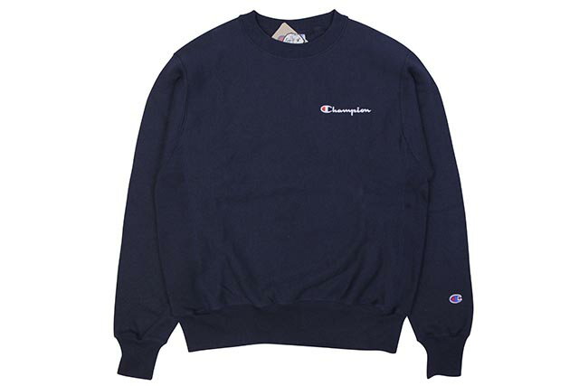 CHAMPION REVERSE WEAVE EMBROIDERED LOGO CREW SWEAT (NAVY)`sI/N?lbNXEFbg/lCr[