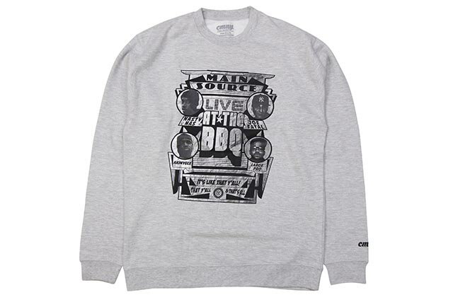 CLASSIC MATERIAL NY BBQ CREW (GREY)NVbN}eAj[[N/N[XEFbg/O[