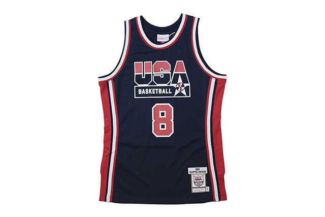 MITCHELL & NESS AUTHENTIC MESH JERSEY NBA (TEAM USA/1992/SCOTTIE PIPPEN/#8)ミッチェル&ネス/スローバックジャージー/ネイビー