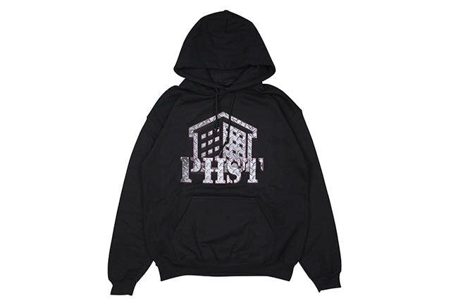 PUBLIC HOUSING SKATE TEAM METAL LOGO HOODIE (BLACK)パブリックハウジングスケートチーム/プルオーバ..