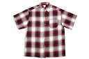 CALTOP PLAID FLANNEL S/S SHIRT (#2000:RED/WHITE)Lgbv/V[gX[uVc/`FbNVc/ANtl/VɂȂɂ/炩/Sn̗ǂ/I[V[Y/I[o[TCY/bh~zCg