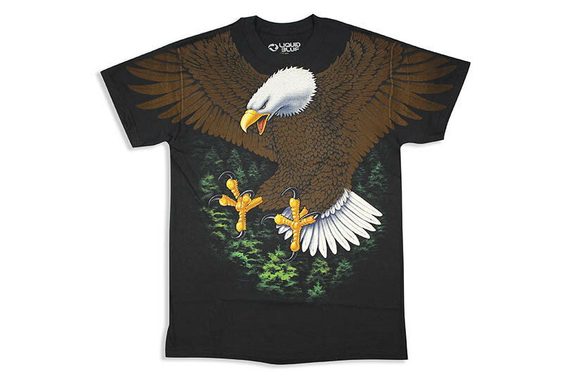 LIQUID BLUE VINTAGE EAGLE T-SHIRTリキッドブルー/ティーシャツ/ブラック