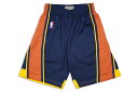 MITCHELL NESS SWINGMAN MESH SHORTS (GOLDEN STATE WARRIORS/ROAD/2009-10)ミッチェル ネス/バスケットボールショーツ/ゴールデンステートウォーリアーズ/ネイビー オレンジ