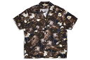 アメリカン・イーグル・アウトフィッターズ SCHOTT NYC HAWAIIAN SHIRT AMERICAN EAGLE (3195020/55:BROWN)ショットニューヨーク/ハワイアンシャツ/ブラウン