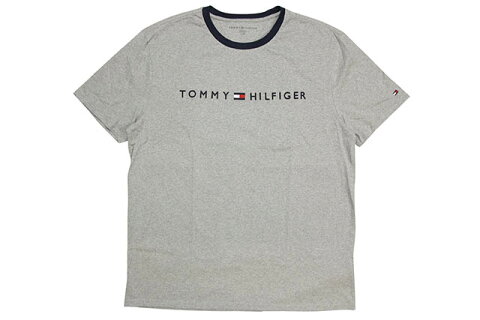 TOMMY HILFIGER LOGO RINGER T-SHIRTトミーヒルフィガー/ショートスリーブティーシャツ/グレー