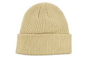 ADVANCE COTTON ACRYLIC BEANIE (BEIGE)アドバンス/ニットキャップ/ニット帽/くるくるビーニー/ビーニー/メンズ/レディース/ユニセックス/シンプル/プレーン/無地/ベストセラー/オールシーズン/ベージュ