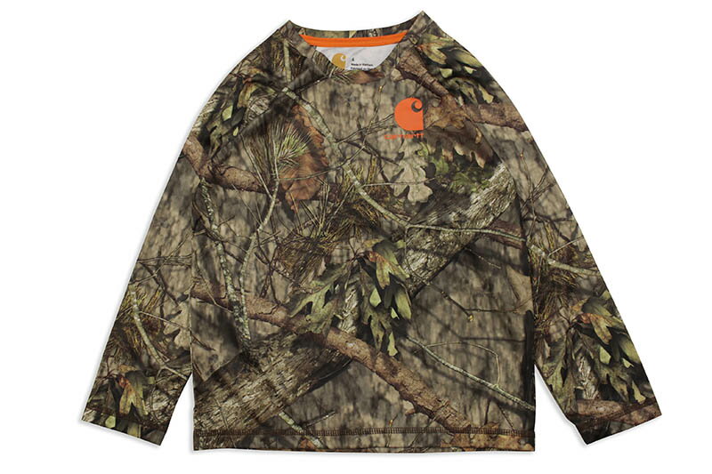 Carhartt FORCE LONG-SLEEVE CAMO T-SHIRT (CA8983 CR08/219:MOSSY OAK)(KIDS)カーハート/ロングスリーブティーシャツ/モッシオーク