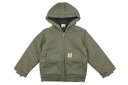 Carhartt FLANNEL QUILT LINED ACTIVE JACKET (CP8545 CG26/300:OLIVE)(KIDS)カーハート/ジップジャケット/オリーブ