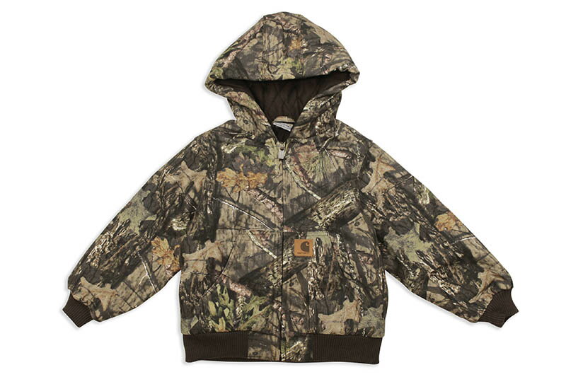 Carhartt FLANNEL QUILT LINED ACTIVE JACKET CP8529 CR08/219:MOSSY OAK KIDS カーハート/ジップジャケット/モッシオーク
