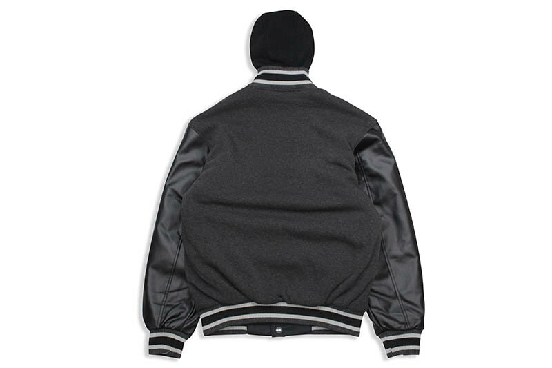 JH Design NEW YORK YANKEES REVERSIBLE FLEECE AND FAUX LEATHER HOODED JACKET (...