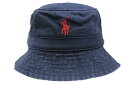 POLO RALPH LAUREN COTTON BUCKET HAT (710798567005:NEWPORT NAVY)ポロラルフローレン/バケットハット/ニューポートネイビー