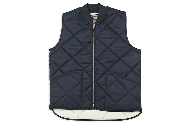 楽天GROW AROUND グロウアラウンドSNAP'N'WEAR HEAVY THERMAL-LINED QUILTED VEST （#310:NAVY）スナップンウエアー/キルテッドベスト/ネイビー