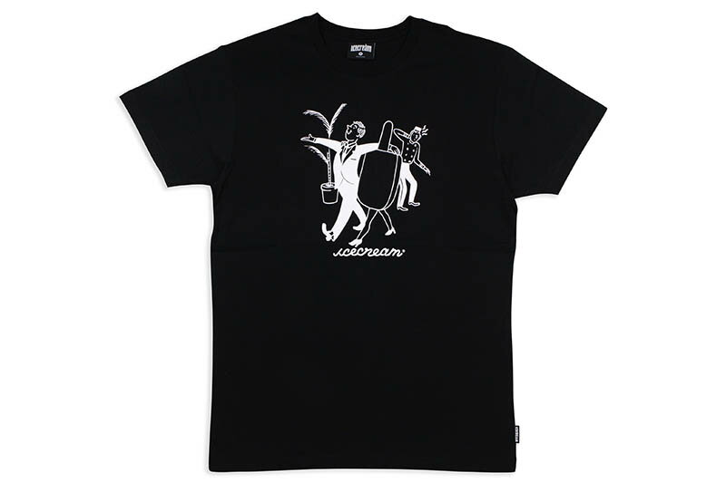 乐天商城 - ICECREAM HOT DATE SS T-SHIRT (401-9210:BLACK)アイスクリーム/ショートスリーブティーシャツ/ブラック