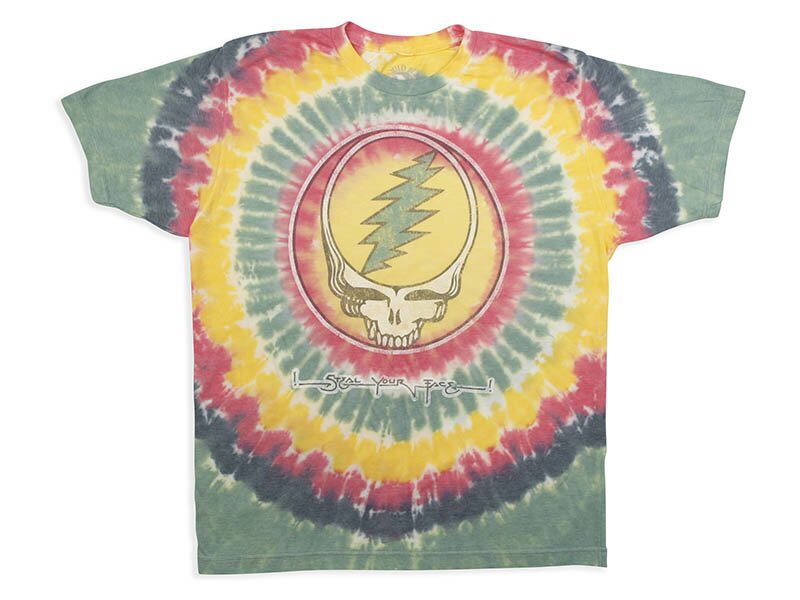 LIQUID BLUE GREATFUL DEAD VINTAGE RASTA SYF POLY-COTTON TIE-DYE T-SHIRTリキッドブルー/ショートスリーブティーシャツ