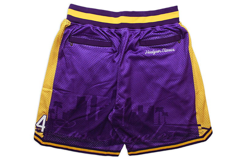 HEADGEAR CLASSICS CRENSHAW FRONT LOGO BASKETBALL SHORTS (HGA019-SHT-13:PURPLE...