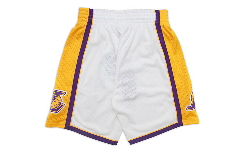 MITCHELL & NESS SWINGMAN MESH SHORTS (LOS ANGELES LAKERS/ROAD/2009-10:WHITE) SMSHAC19184ミッチェル&ネス/バスケットボールショーツ/ロサンゼルスレイカーズ/ホワイト 2