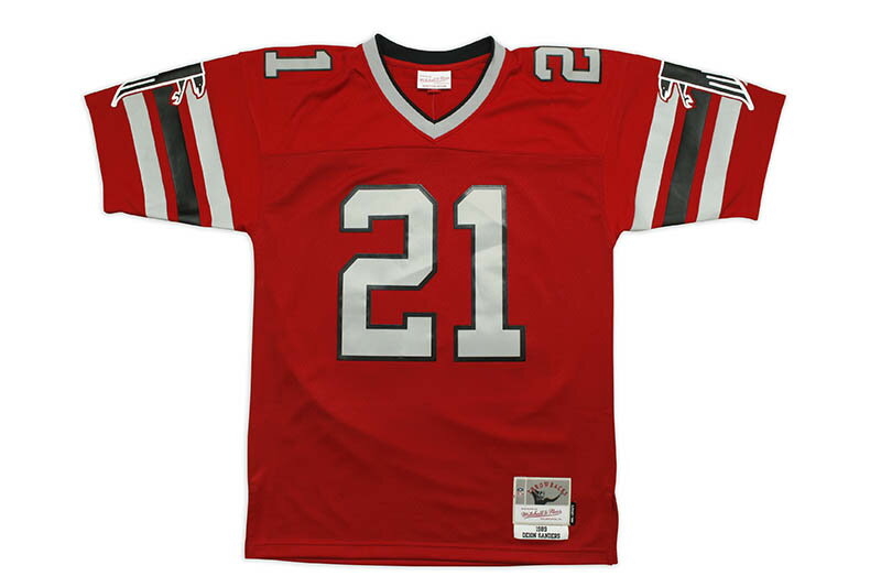 MITCHELL & NESS LEGACY JERSEY (ATLANTA FALCONS/1989:DEION SANDERS/SCARLET/#21) LGJYCP18052ミッチェル&ネス/スローバックジャージ/レッド