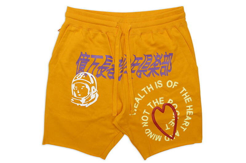 BILLIONAIRE BOYS CLUB MIND FULNESS SHORT (811-3101:FLAME ORANGE)ビリオネアボーイズクラブ/スウェットショーツ/オレンジ