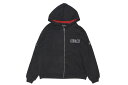 MENACE EMBROIDERED LOGO ZIP-UP HOODIE (BLACK)メナス/ジップフーディー/ブラック