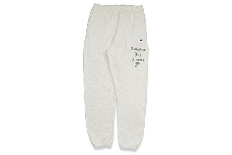 GANGSTERS BUY FLOWERS CLASSIC REVERSE WEAVE SWEATPANTS (SILVER GREY)ギャングスタバイフラワーズ/スウェットパンツ/シルバーグレー