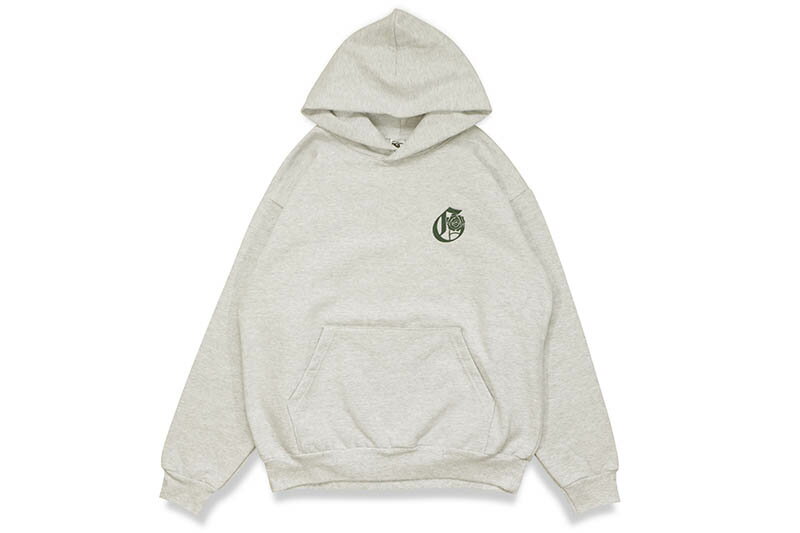 GANGSTERS BUY FLOWERS GBF LOGO HEAVYWEIGHT HOODIE (SILVER GREY)ギャングスタバイフラワーズ/プルオーバーフーディー/シルバーグレー