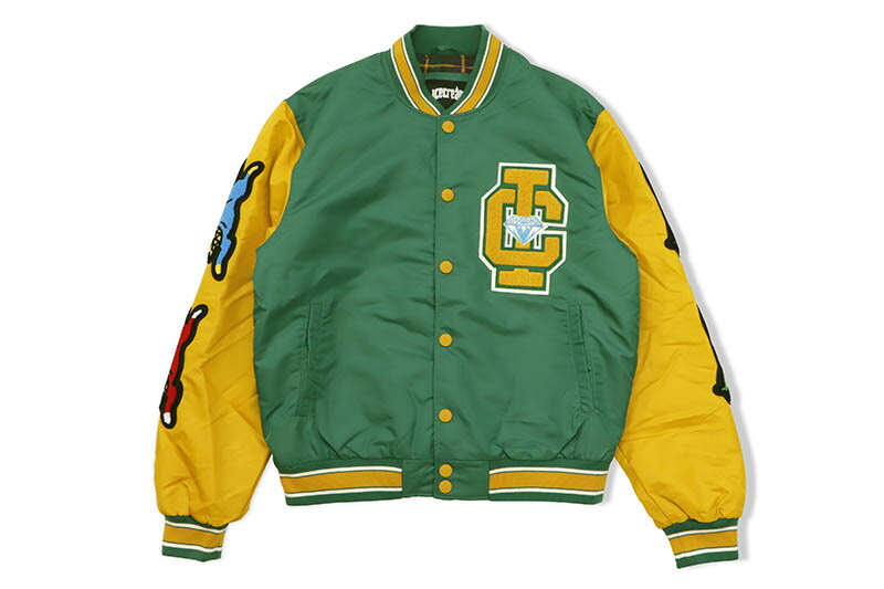 ICECREAM RASHOMON JACKET (411-7401:GREEN)アイスクリーム/ヴァーシティージャケット/グリーン