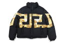 VERSACE GRECA BAROCCO DOWN JACKET (1001035:BLACK/MULTI)ベルサーチ/ダウンジャケット/ブラック/マルチ