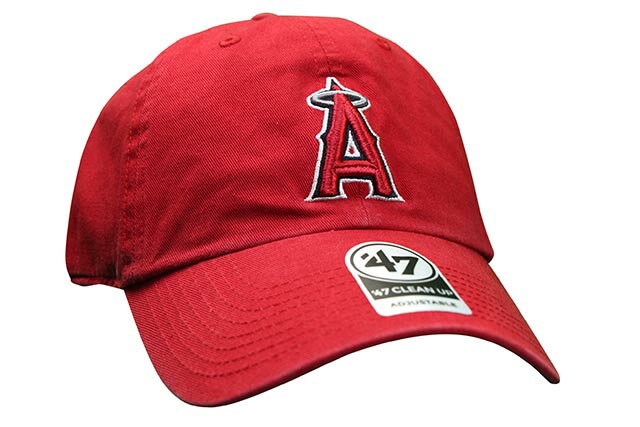 '47 LOS ANGELES ANGELS '47 CLEAN UP CAP (RED)フォーティーセブン/アジャスターキャップ/ロサンゼルスアンジェルス/メンズ/レディース/シンプル/男女兼用/サイズ調節