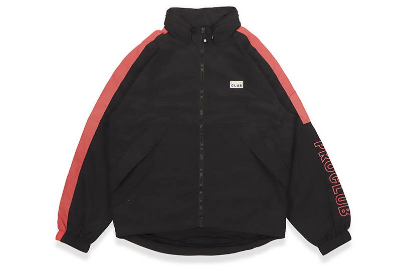 PRO CLUB FULL COURT WINDBREAKER JACKET (BLACK/RED) 03PC0303 15PC0307ץ...
