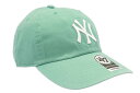 039 47 NEW YORK YANKEES 039 47 CLEAN UP CAP (LAGOON BLUE)フォーティーセブン/アジャスターキャップ/ニューヨークヤンキース/メンズ/レディース/シンプル/男女兼用/サイズ調節/ラグーンブルー