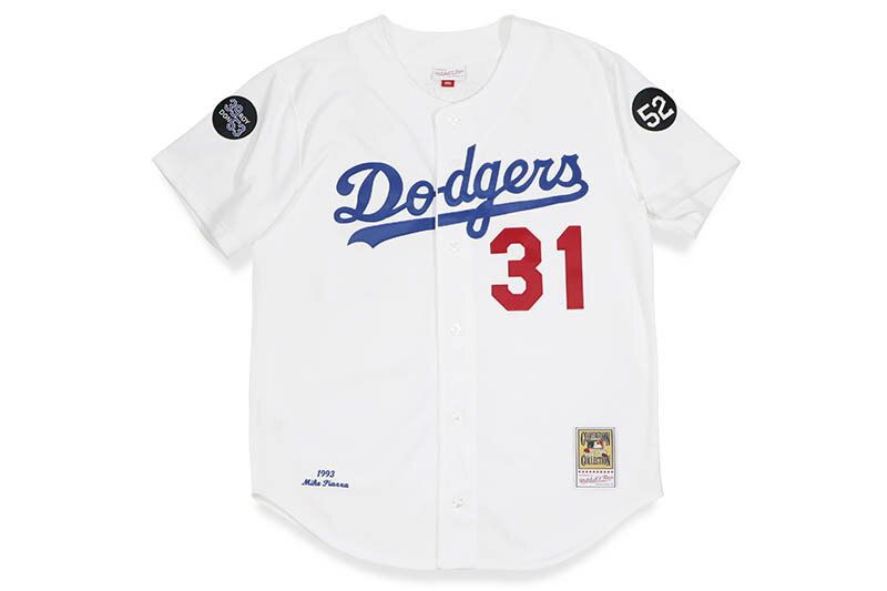 MITCHELL & NESS AUTHENTIC JERSEY (LOS ANGELES DODGERS/MIKE PIAZZA/#31/1993:WHITE) AJY1GS18281ミッチェル&ネス/ベースボールジャージ/ロサンゼルスドジャース/ホワイト