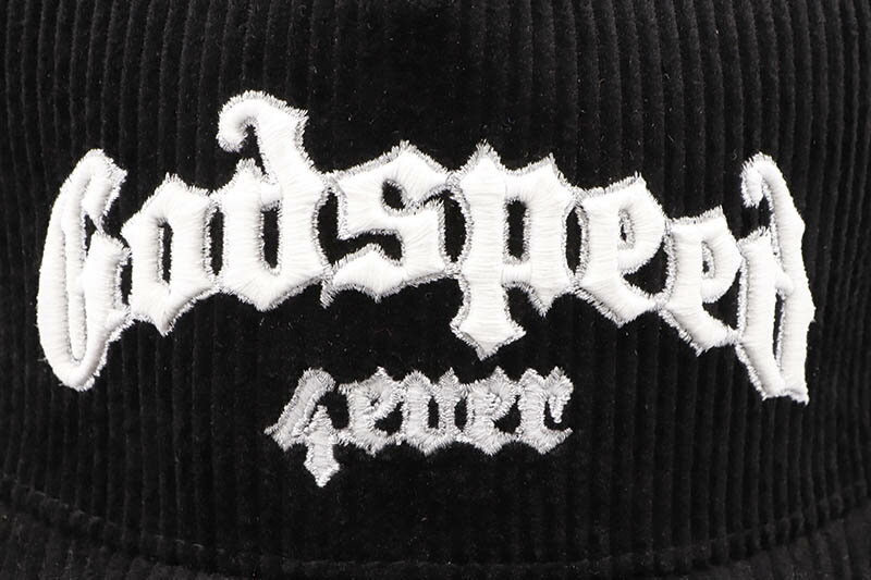 GODSPEED NEW YORK GS FOREVER TRUCKER HAT (BLACK CORDUROY)ゴッドスピード・ニューヨーク/メッシュトラッカーキャップ/アジャスターキャップ/ブラックコーデュロイ