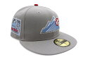 NEW ERA COLORADO ROCKIES 59FIFTY FITTED CAP (25TH ANNIVERSARY CUSTOM SIDE PATCH/SKY BLUE UNDER VISOR/GREY)ニューエラ/フィッテッドキャップ/MLB/コロラドロッキーズ/グレー/ツバ裏スカイブルー