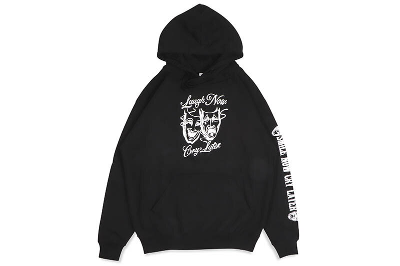 STREET WEAR SUPPLY TWO FACE HOODIE (BLACK)ストリートウェアサプライ/プルオーバーフーディー/ブラック