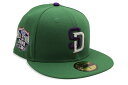 NEW ERA SAN DIEGO PADRES 59FIFTY FITTED CAP (2016 ALL-STAR GAME CUSTOM SIDE PATCH/DARK PURPLE UNDER VISOR/BRILLIANT GREEN)ニューエラ/フィッテッドキャップ/MLB/サンディエゴパドレス/ブリリアントグリーン/ツバ裏パープル