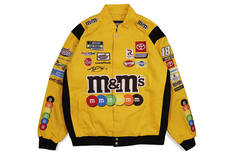 JH Design KYLE BUSCH M M 039 s 2022 NASCAR TWILL JACKET (KYB303MM22:YELLOW)ジェイエイチデザイン/ナスカージャケット/ツイルジャケット/イエロー