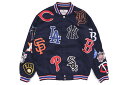 JH Design MLB COLLAGE TWILL JACKET (MLB303CLG2:NAVY)ジェイエイチデザイン/ツイルジャケット/ネイビー