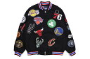 JH Design NBA COLLAGE TWILL JACKET (MBA303CLG2:BLACK)WFCGC`fUC/cCWPbg/ubN