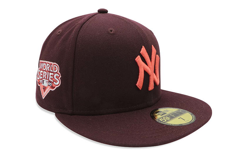 NEW ERA NEW YORK YANKEES 59FIFTY FITTED CAP (2009 WORLD SERIES CUSTOM SIDE PATCH/LAVA RED UNDER VISOR/MAROON)˥塼/եåƥåɥå/MLB/˥塼衼󥭡/ޥ롼/ĥ΢Хå