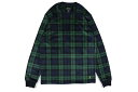 POLO RALPH LAUREN PLUSH VELOUR SLEEP SHIRT (PP32RL-AZRO:BLACKWATCH PLAID)ポロラルフローレン/クルーネックシャツ/ブラックウォッチプレイド