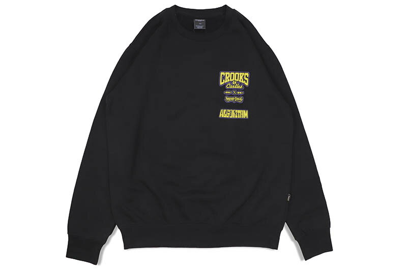 CROOKS & CASTLES X SNOOP DOGG ICONOGRAPHY CREW SWEAT (XC210108A:BLACK)クルックスアンドキャッスルズ/クルーネックスウェット/ブラック