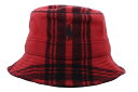 POLO RALPH LAUREN PLAID FLEECE BUCKET HAT (RED)|t[/VOl`[|j[/oPbgnbg/bh `FbNvCh