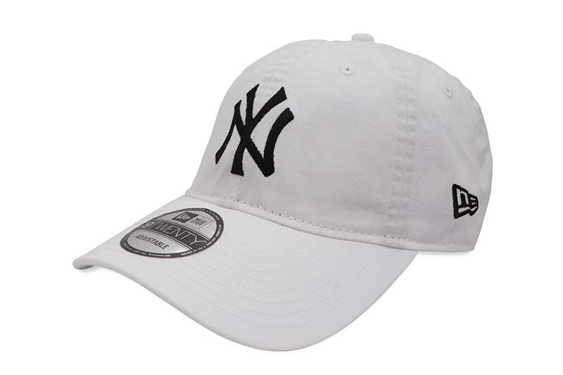 NEW ERA NEW YORK YANKEES 9TWENTY WASHED COTTON CROSS STRAP CAP (WHITE/BLACK) 13562175 11308518ニューエラ/ニューヨークヤンキース/ストラップバックキャップ/アジャスターキャップ/ホワイト ブラック