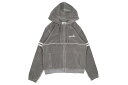 SERGIO TACCHINI SCOPETO FULL-ZIP VELOUR HOODIE (STF22M50197-942:SMOKE GREY)セルジオ タッキーニ/ベロアジップフーディー/スモークグレー