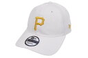 NEW ERA PITTSBURGH PIRATES 9TWENTY LEAGUE BASIC ADJUSTABLE CAP (WHITE/YELLOW)j[G/sbco[OpC[c/XgbvobNLbv/AWX^[Lbv/zCg CG[