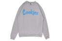 COOKIES OORIGINAL LOGO CREWNECKS (HEATHER GREY/COOKIES BLUE) 1564T6663 CM232CFP01NbL[Y/N[lbNXEFbg/wU[O[