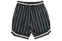 REBEL MINDS PIN STRIPE MESH SHORTS (100-932:BLACK)レベルマインズ/ショーツ/ブラック ホワイト