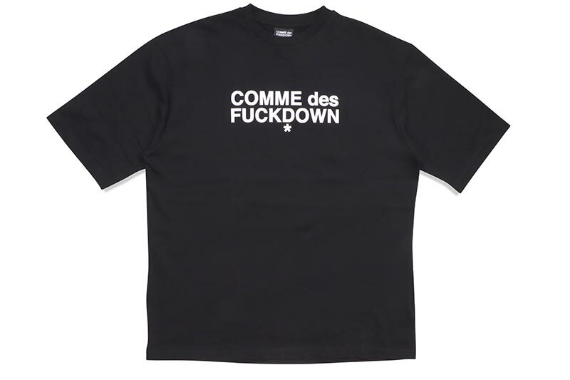 COMME DES FUCKDOWN T-SHIRT (CDFU2110:NERO)コムデスファックダウン/ショートスリーブTシャツ/ブラック