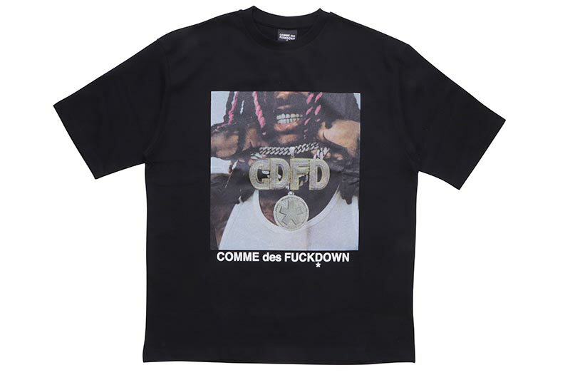 COMME DES FUCKDOWN T-SHIRT (CDFU2449:NERO)コムデスファックダウン/ショートスリーブTシャツ/ブラック